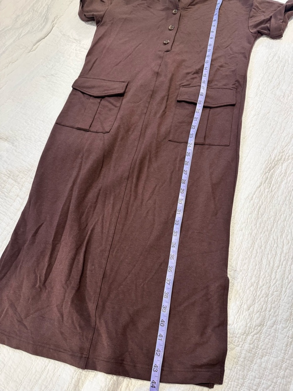 Smash + Tess Bamboo Blend Brown Shirt Dress | Made in Canada - Picture 8 of 8